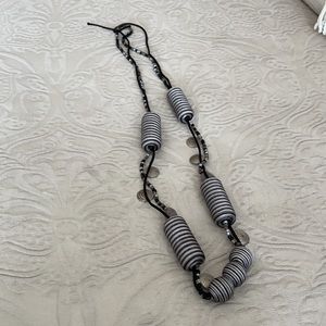 Woven-Beaded Statement Necklace